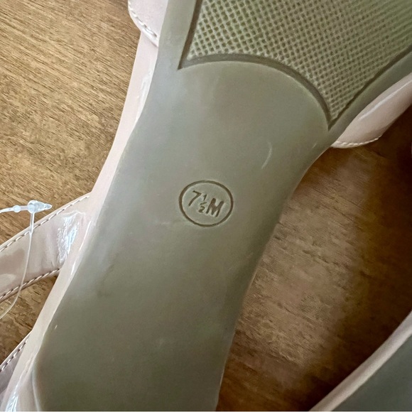 ‼️SALE‼️ NWOT Marc Fisher Davon Pointy Toe Sling-Back Pump Heels Nude Patent - Picture 8 of 10